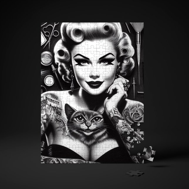 Puzzle Fille tatouée alternative Old School (Créateur téléchargé)