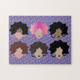 Puzzle Filles aux cheveux ondulés Illustration