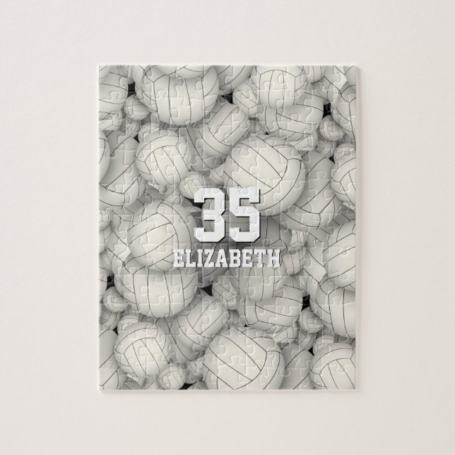 Puzzle filles garçons un tas de volley-ball (Vertical)