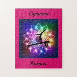 Puzzle Filles Gymnaste Balance poutre personnalisée