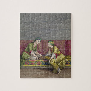 Puzzle Filles turques, jouant Mangala, XVIIIème siècle