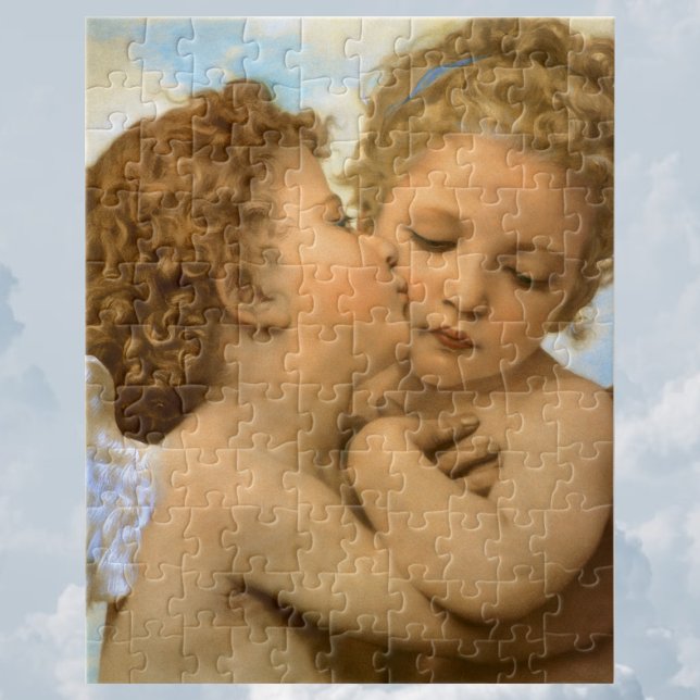 Puzzle First Kiss (détail d'ange) par Bouguereau (First Kiss (angel detail) by Bouguereau Jigsaw Puzzle)
