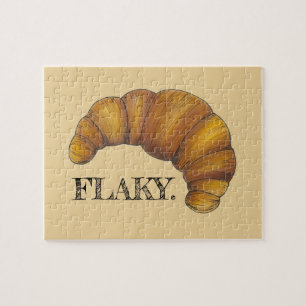 Puzzle Flaky Buttery Croissant Français Pâtisserie Footy
