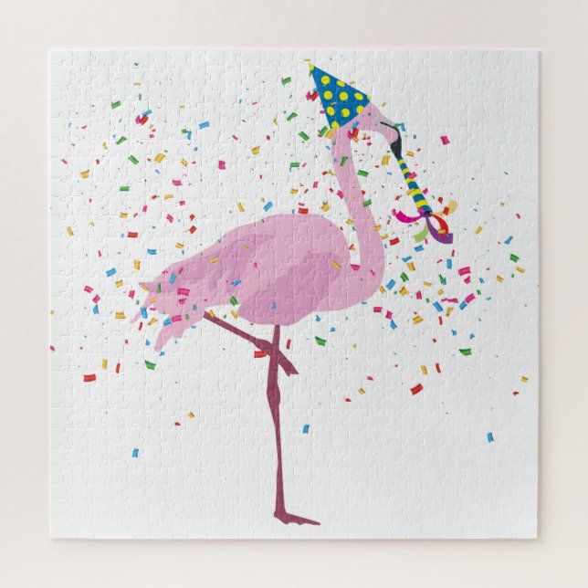 Puzzle Flamant rose - Animaux ayant une fête (Vertical)