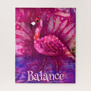 Puzzle Flamant rose rose Abstrait Whimsical Personnalisé