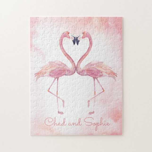 Puzzle Flamants roses de baiser | Juste Nous Deux Valenti (Vertical)