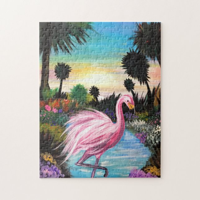 Puzzle Flamingo Paradise (Vertical)