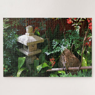 Puzzle Flanterne japonaise en pierre et fleur de cerf