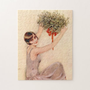 Puzzle Flapper with Mistletoe