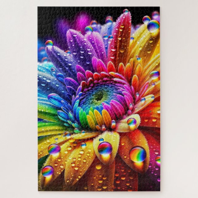 Puzzle Fleur arc-en-ciel (Vertical)