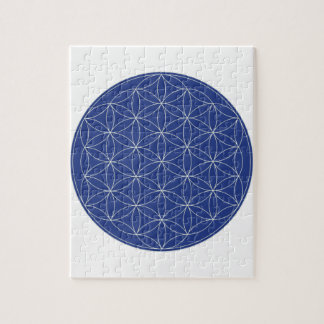 Puzzle Fleur d'argent de bleu de la vie