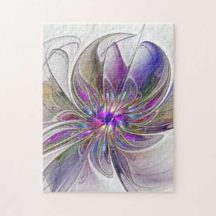 Puzzle Fleur d'art Abstrait, énergique et coloré
