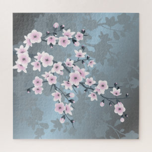 Puzzle Fleur de cerisier rose rose gris rose