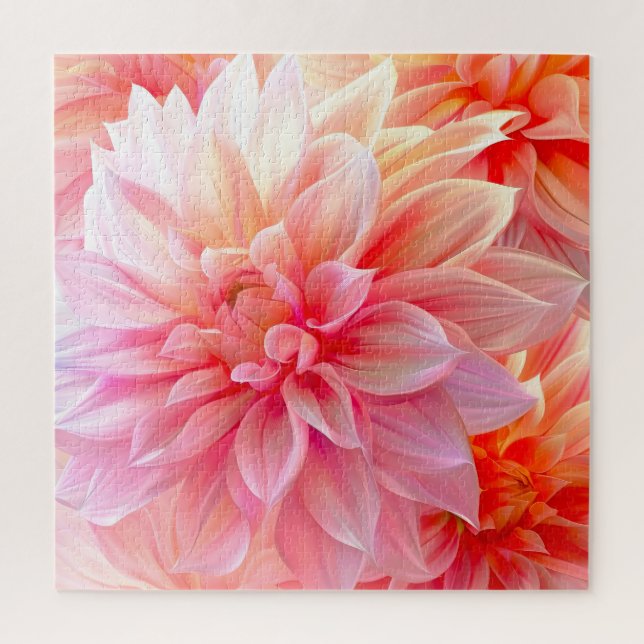 Puzzle Fleur de dahlia brune de Pêche (Vertical)