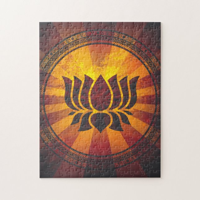 Puzzle Fleur de Lotus vintage (Vertical)