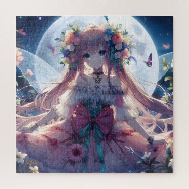 Puzzle Fleur de lune d'Anime (Vertical)