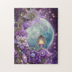 Puzzle Fleur de lune violette Imaginaire détaillée
