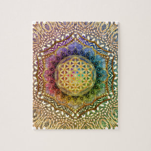 Puzzle Fleur de mandala de méditation de yoga de Lotus O