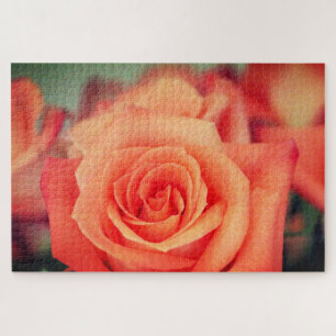 Puzzle Fleur de rose orange