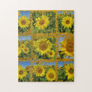 Puzzle fleur de soleil jaune été floraison