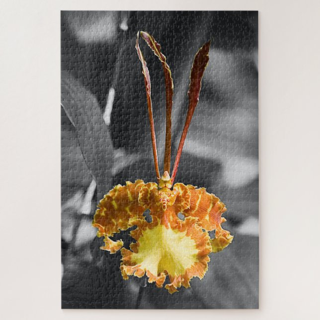 Puzzle Fleur d'orchidée jaune (Vertical)