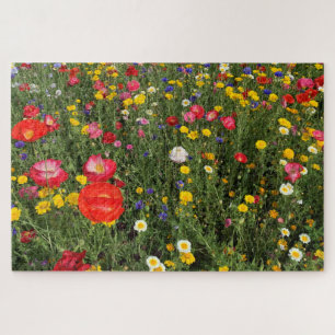 Puzzle Fleur fleur sauvage - pavots, marguerites, fleurs 
