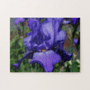 Puzzle Fleur Iris Bleue
