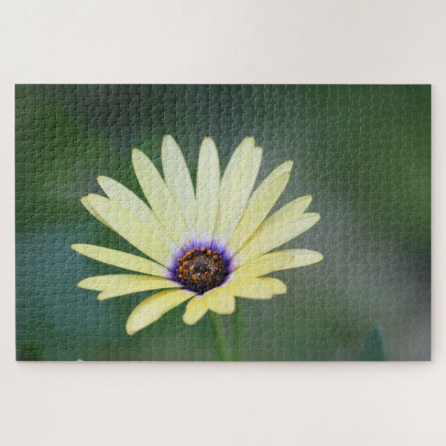 Puzzle Fleur Jaune Avec Vert (Horizontal)