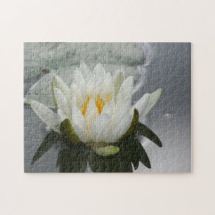 Puzzle Fleur Lily Lotus en fleurs d'eau blanche