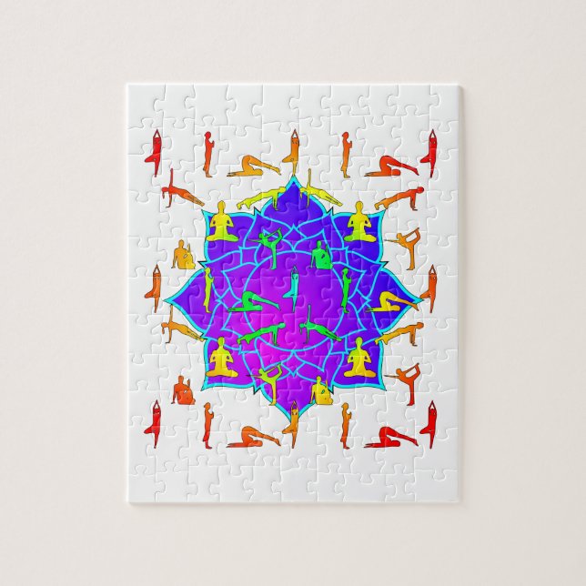 Puzzle Fleur Lotus Avec Poireaux De Yoga (Vertical)