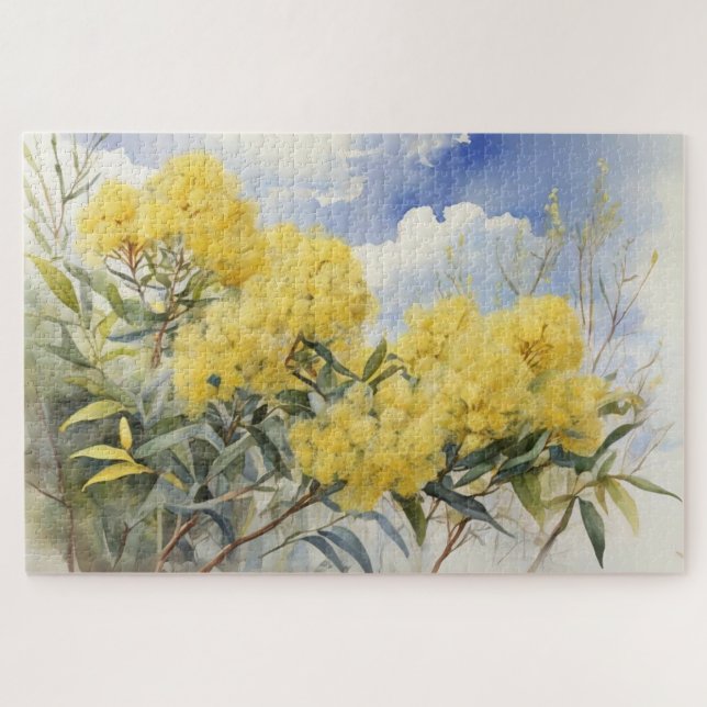 Puzzle Fleur nationale Australie Golden Wattle | (Horizontal)