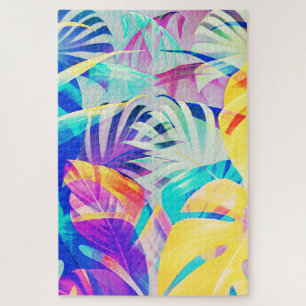 Puzzle Fleur pastel abstrait moderne