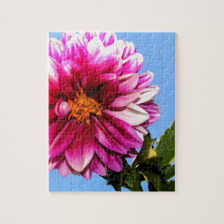 Puzzle Fleur rose lumineuse