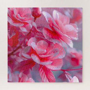 Puzzle Fleur rose pâle Raindrop
