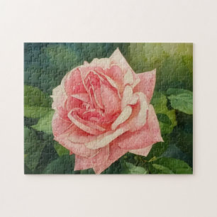 Puzzle Fleur rose vierge Art style Vintage