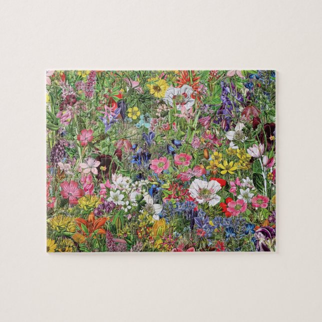 Puzzle Fleur sauvage de la nature en fleurs botaniques (Horizontal)