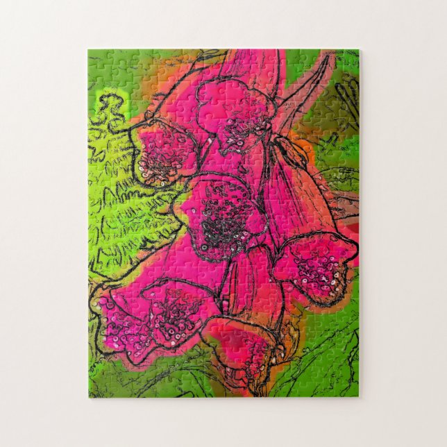 PUZZLE FLEUR SAUVAGE FOXGLOVE (Vertical)