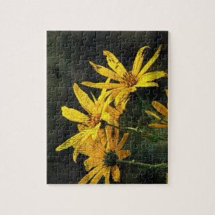 Puzzle Fleur sauvage jaune