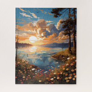 Puzzle fleur sauvage Lake Jigsaw