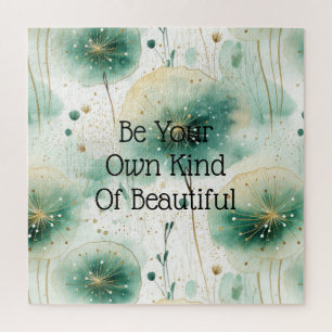 Puzzle Fleurs blanches vertes