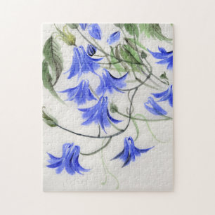 Puzzle Fleurs bleues