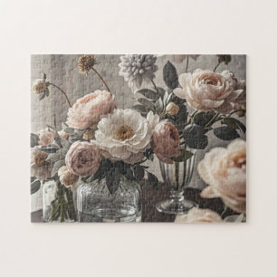 Puzzle Fleurs colorées Elégante florale d'inspiration vin