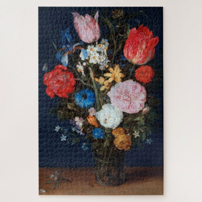 Puzzle Fleurs dans un navire en verre, Jan Brueghel l'Anc (Vertical)