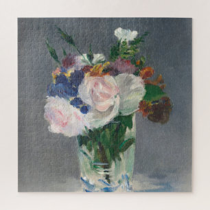 Puzzle Fleurs dans un Vase de cristal Manet Impressionnis