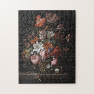 Puzzle Fleurs dans un vase en verre, 1704
