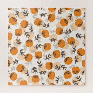 Puzzle Fleurs d'art populaire style scandinave
