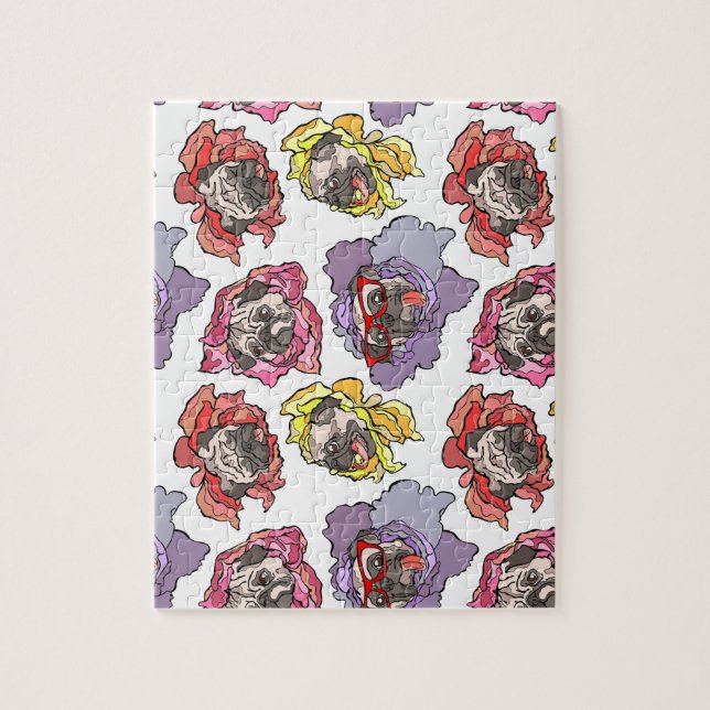 Puzzle Fleurs de carlin (Vertical)
