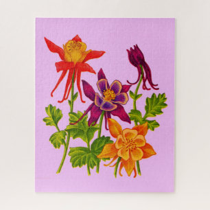 Puzzle fleurs de columbine