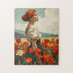 Puzzle Fleurs de grâce : Beauté de tulipe Vintage