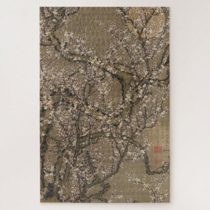 Puzzle Fleurs de prunes blanches et lune par Ito Jakuchu